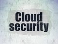 Cloud networking concept: Cloud Security on Digital Data Paper background Royalty Free Stock Photo