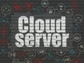 Cloud networking concept: Cloud Server on wall background