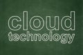Cloud networking concept: Cloud Technology on chalkboard background Royalty Free Stock Photo