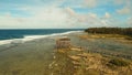 Cloud Nine surf point aerial view. Siargao, Philippines. Cloud 9. Royalty Free Stock Photo