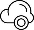 Cloud Notification Vector Icon Royalty Free Stock Photo