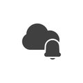 Cloud notification vector icon Royalty Free Stock Photo