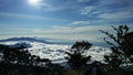 Cloud ocean from peak of the mountain Royalty Free Stock Photo