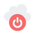 Cloud with off button icon of cloud off in trendy style Royalty Free Stock Photo