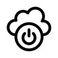 Cloud with off button icon of cloud off in trendy style Royalty Free Stock Photo