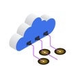 Cloud Office Icon Royalty Free Stock Photo