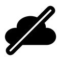 Cloud Offline icon in solid style for any projects Royalty Free Stock Photo