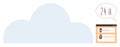 Cloud with Online Reviews and 24-Hour Service Concept for Customer Support and Ratings Royalty Free Stock Photo