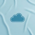 The cloud outline appears in a darker shade of blue, creating a subtle Royalty Free Stock Photo