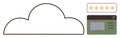 Cloud Computing Concept with Rating and Interface Elements Highlighting User Experience Royalty Free Stock Photo