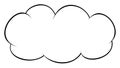 Cloud outline icon. Sketch style. Vector illustration