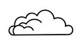 Cloud Outline Icon Vector Graphic, vector design Generative AI Royalty Free Stock Photo