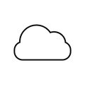 Cloud outline icon vector illustration for graphic design, logo, web site, social media, mobile app, ui Royalty Free Stock Photo