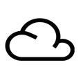 Cloud outline internet symbol isolated on white background