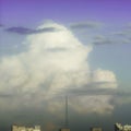 Cloud over city