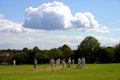 Cloud over cricket match Royalty Free Stock Photo