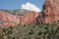 Cloud Over Kolob Canyon - Zion National Park Royalty Free Stock Photo