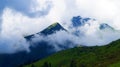 Cloud over mountain, Tungnath