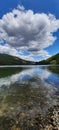 Cloud over the moutain lake Royalty Free Stock Photo