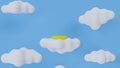 this is a cloud over the sea there is a yellow podium