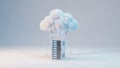 Cloud over server data technology Royalty Free Stock Photo