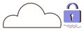 Cloud and Padlock Signifying Secure Online Data Storage and Privacy Protection Royalty Free Stock Photo