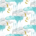 Cloud pattern with birds