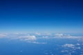 Cloud pattern between sea below and sky above Royalty Free Stock Photo