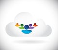 Cloud people illustration design Royalty Free Stock Photo