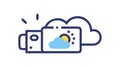 Cloud Photography and Sharing Icon, vector design Generative AI Royalty Free Stock Photo