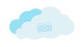 Cloud Photography Storage Icon, vector design Generative AI Royalty Free Stock Photo