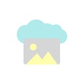 Cloud, picture icon. Simple color vector elements of internet storage icons for ui and ux, website or mobile application Royalty Free Stock Photo