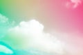 Cloud pink, blue, orange rainbow sky pastel abstract gradient blurred Royalty Free Stock Photo