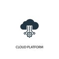 Cloud platform icon. Simple element
