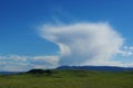 Cloud and prairie near Laramie, Wyoming