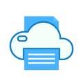 Cloud Print icon Royalty Free Stock Photo