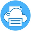 Cloud Print icon Royalty Free Stock Photo
