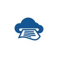 Cloud print icon vector logo Royalty Free Stock Photo