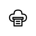 Cloud Print Icon Royalty Free Stock Photo