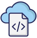 Cloud Programming Isolated Vector Icon that can easily modify or edit.
