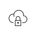 Cloud Protection Icon Royalty Free Stock Photo