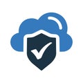 Cloud, protection, safety icon. Simple editable vector illustration Royalty Free Stock Photo
