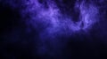 Cloud of purple and violet smoke is slowly swirling and moving on a black background, creating a beautiful abstract Royalty Free Stock Photo