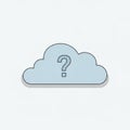 Cloud with Question Mark, Inquiry and Uncertainty Icon, Digital Help, vector design Generative AI Royalty Free Stock Photo