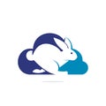 Cloud rabbit vector logo design Royalty Free Stock Photo