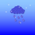 Cloud with rain drops. Abstract background. Royalty Free Stock Photo