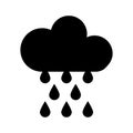 cloud with rain drops climate sign isolated icon Royalty Free Stock Photo