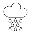 cloud with rain drops isolated icon design Royalty Free Stock Photo