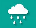 Cloud and rain drops. Weather forecast icon. Vector. Royalty Free Stock Photo