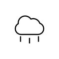 cloud of rain icon. Element of autumn icon for mobile concept and web apps. Thin line cloud of rain icon can be used for web and Royalty Free Stock Photo